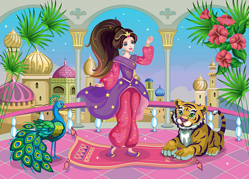An Arab Princess in the Palace jigsaw puzzle in Kids Puzzles puzzles on TheJigsawPuzzles.com