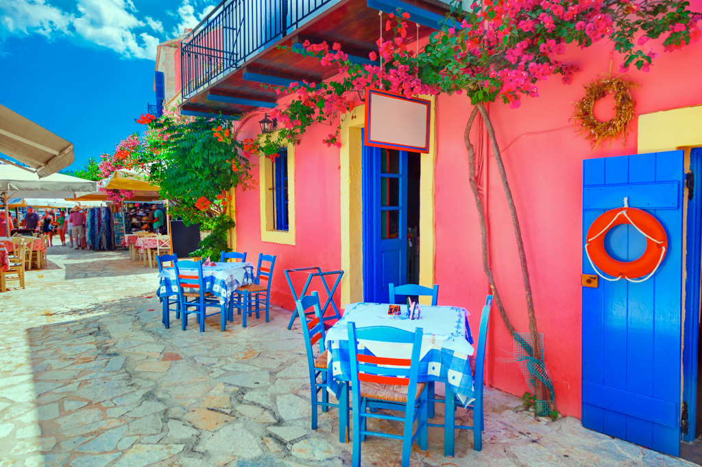 Rue sur l’île de Céphalonie, Grèce jigsaw puzzle in Puzzle du jour puzzles on TheJigsawPuzzles.com