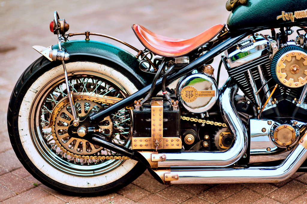 Vintage Harley-Davidson jigsaw puzzle in Puzzle of the Day puzzles on TheJigsawPuzzles.com
