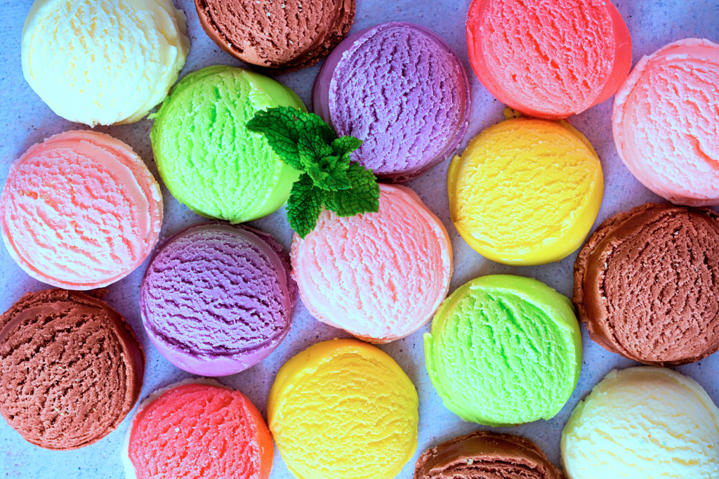 Pastel Colored Ice Cream Scoops jigsaw puzzle in Puzzle of the Day puzzles on TheJigsawPuzzles.com