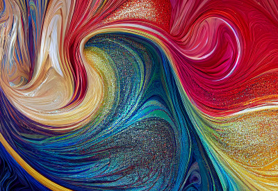 Abstract Swirl Painting