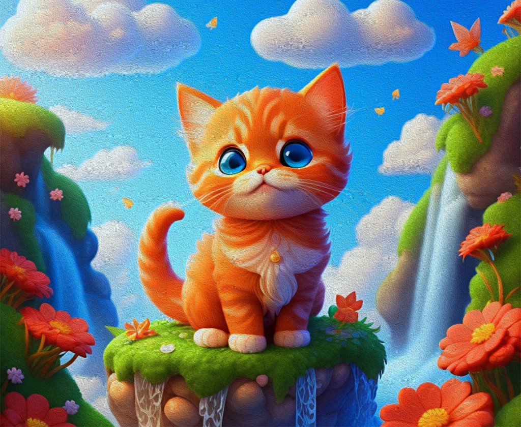 Un petit chaton roux mignon jigsaw puzzle in Puzzle du jour puzzles on TheJigsawPuzzles.com