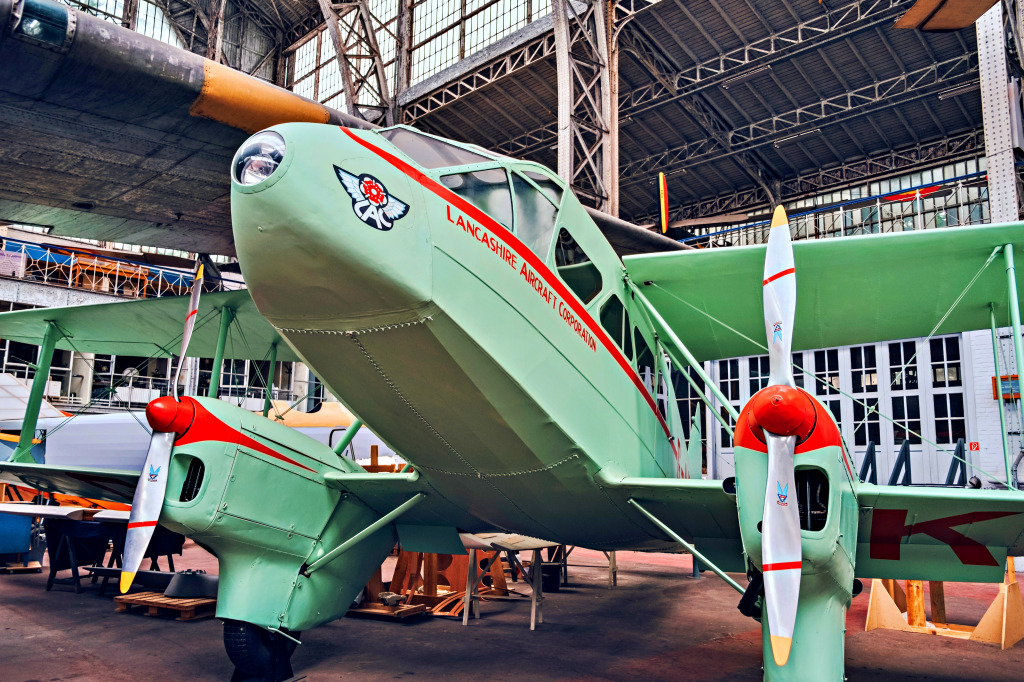 De Havilland DH.89A Dragon в Брюсселе, Бельгия jigsaw puzzle in Авиация puzzles on TheJigsawPuzzles.com
