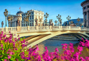 View of the Bridge of Art, Skopje, North Macedonia