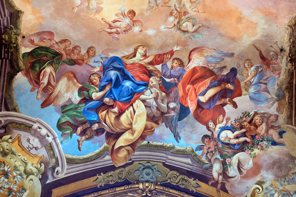 Fresko Himmelfahrt der Jungfrau Maria, Bologna jigsaw puzzle in Kunstwerke puzzles on TheJigsawPuzzles.com