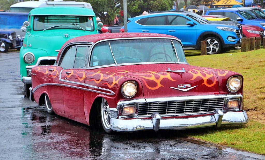 Chevrolet BelAir седан 1956 года, Вангамата, Новая Зеландия jigsaw puzzle in Автомобили и Мотоциклы puzzles on TheJigsawPuzzles.com