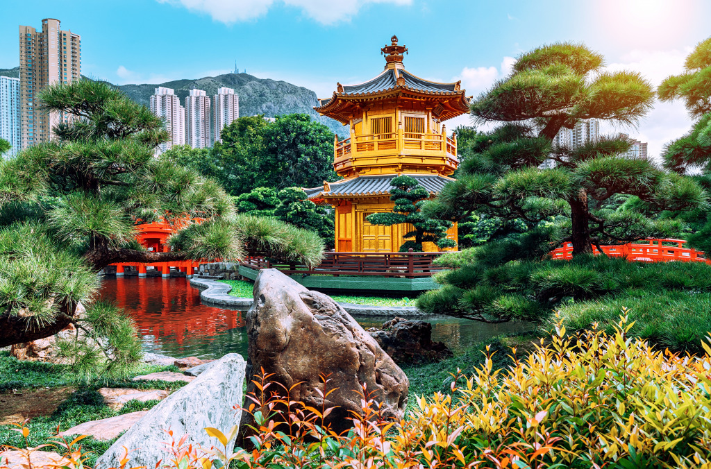 Jardin public Nan Lian à Hong Kong jigsaw puzzle in Magnifiques vues puzzles on TheJigsawPuzzles.com