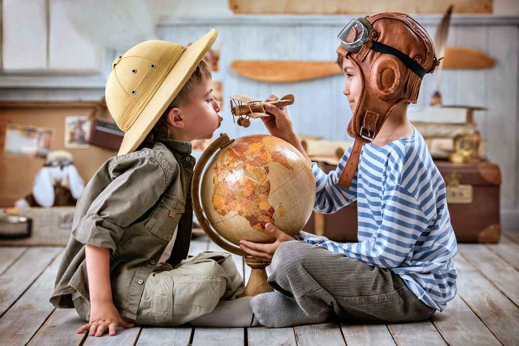 Planejando uma Rota de Viagem jigsaw puzzle in Aviação puzzles on TheJigsawPuzzles.com