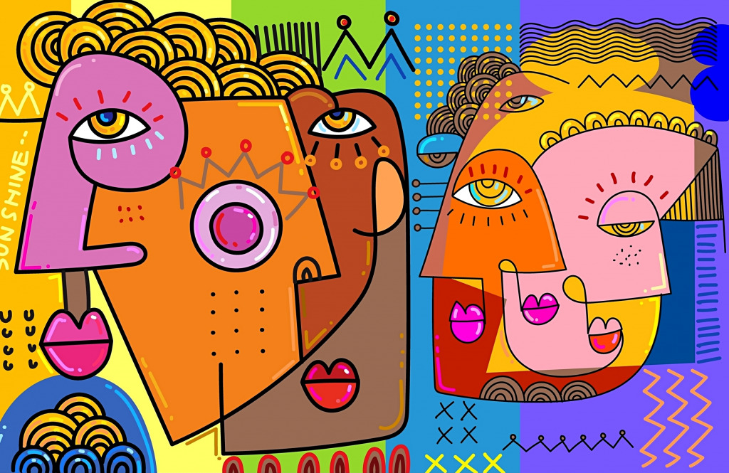 Modern Abstract Portrait jigsaw puzzle in Puzzle of the Day puzzles on TheJigsawPuzzles.com