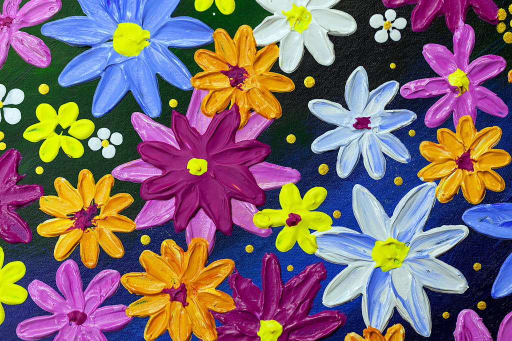 Flores Acrílicas Multicoloridas jigsaw puzzle in Flores puzzles on TheJigsawPuzzles.com