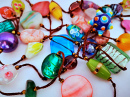 Multicolored Beads of Various Shapes