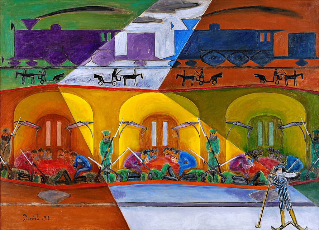 Trans-Sibérien Express 1918 par Nils Dardel jigsaw puzzle in Chefs d'oeuvres puzzles on TheJigsawPuzzles.com