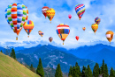 Colorful Hot Air Balloons in Taiwan