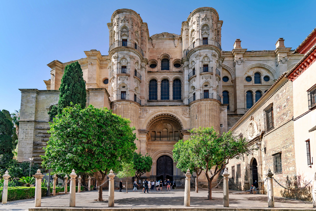 Kathedrale von Málaga, Spanien jigsaw puzzle in Schlösser puzzles on TheJigsawPuzzles.com