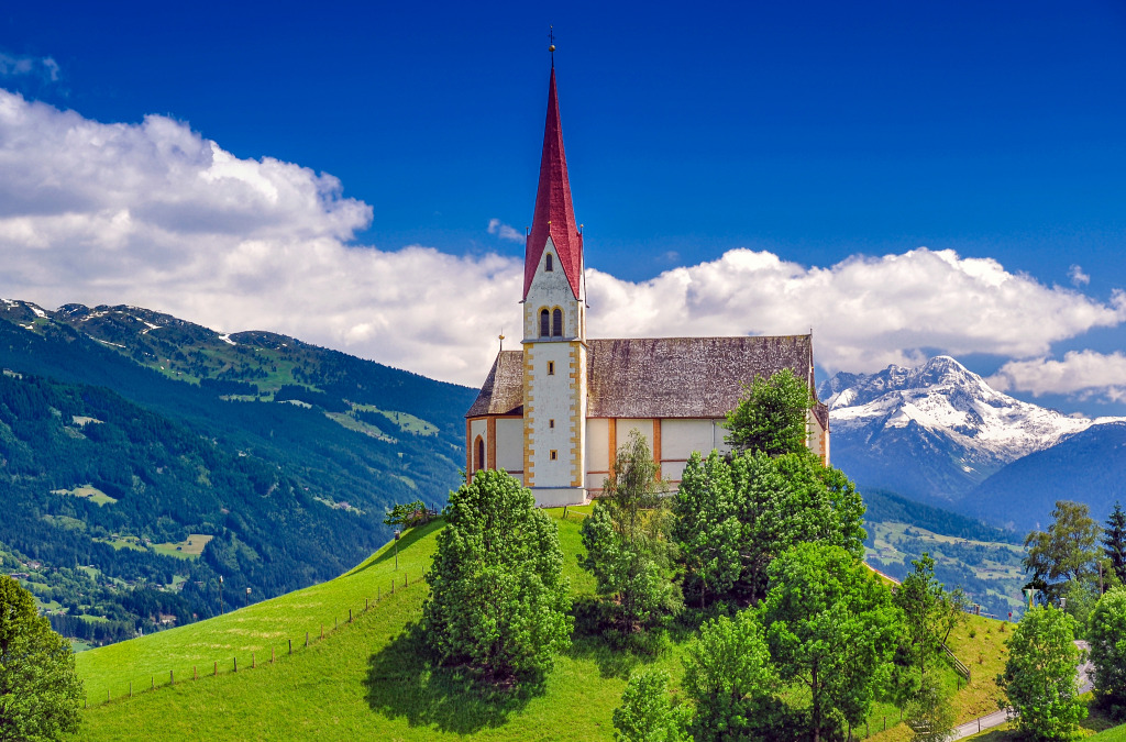 Sankt Pankraz à Zillertal, Tyrol, Autriche jigsaw puzzle in Magnifiques vues puzzles on TheJigsawPuzzles.com