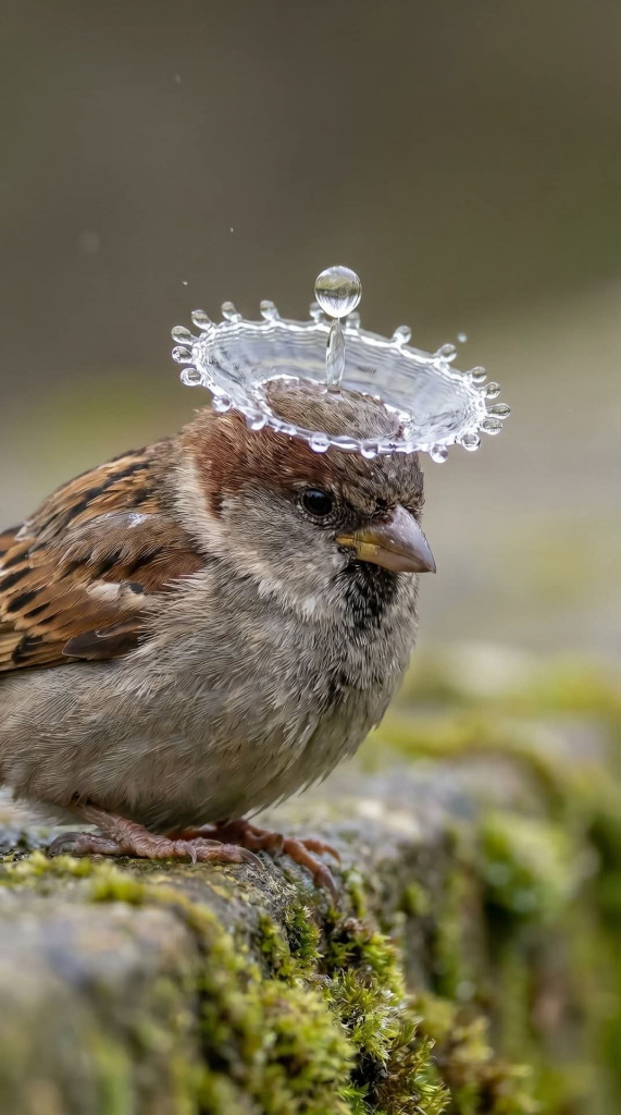 Bird with Raindrop on head jigsaw puzzle in WENDY KNOLL puzzles on TheJigsawPuzzles.com