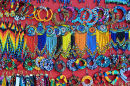 Tribal Masai Colorful Earrings in Tanzania