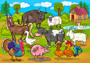 Happy Farm Animals Scene