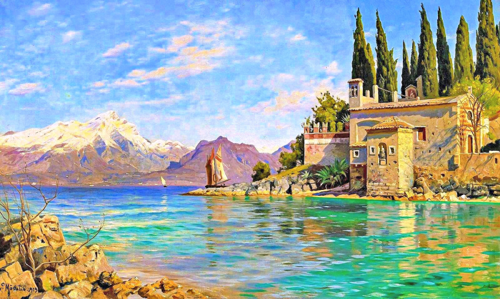 Spring at Punta San Vigilio at the Lake Garda jigsaw puzzle in Piece of Art puzzles on TheJigsawPuzzles.com