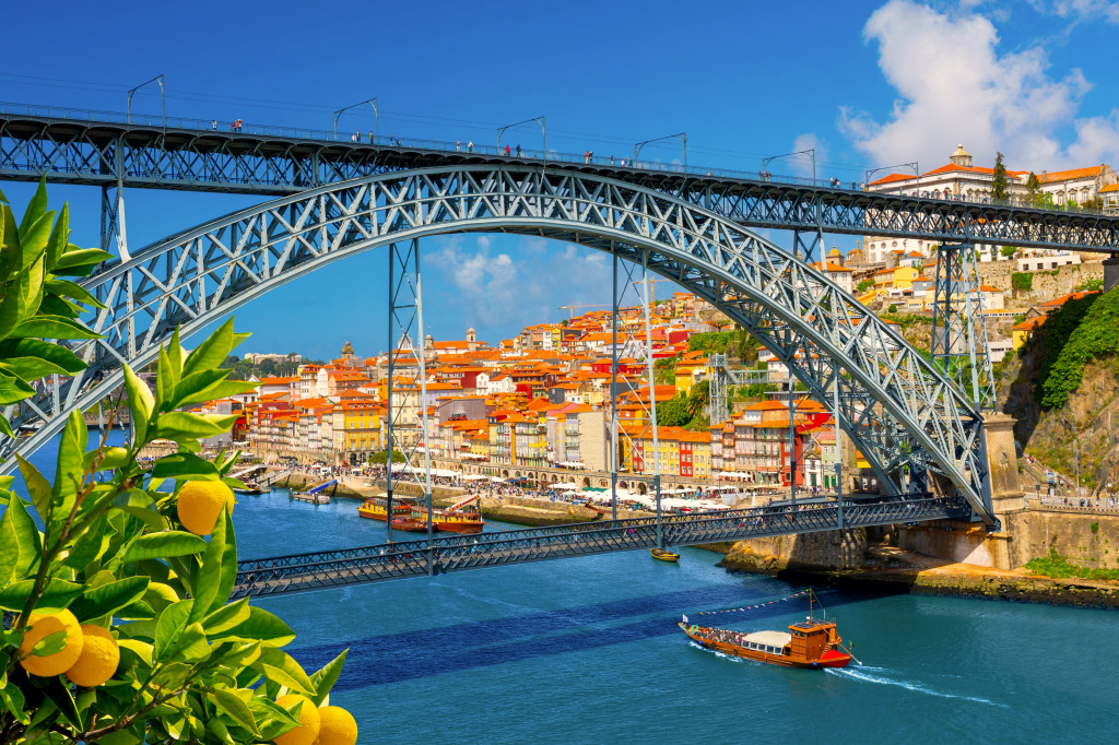 Dom Luís I Bridge in Porto, Portugal jigsaw puzzle in Bridges puzzles on TheJigsawPuzzles.com