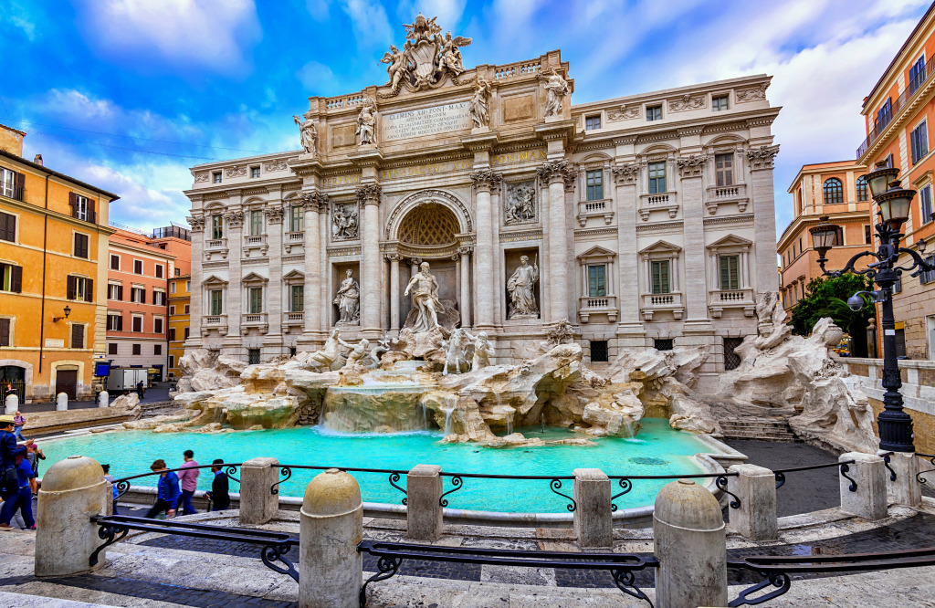 Trevi Fountain in Rome, Italy jigsaw puzzle in Street View puzzles on TheJigsawPuzzles.com