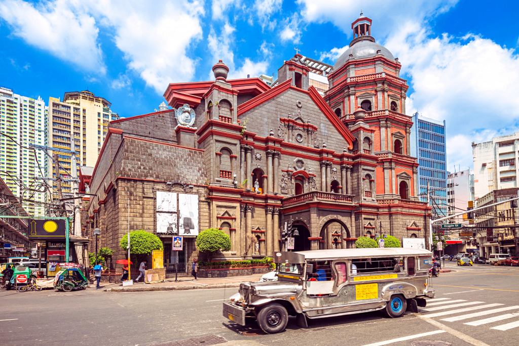 Minor Basilica of Saint Lorenzo Ruiz in Manila jigsaw puzzle in Street View puzzles on TheJigsawPuzzles.com