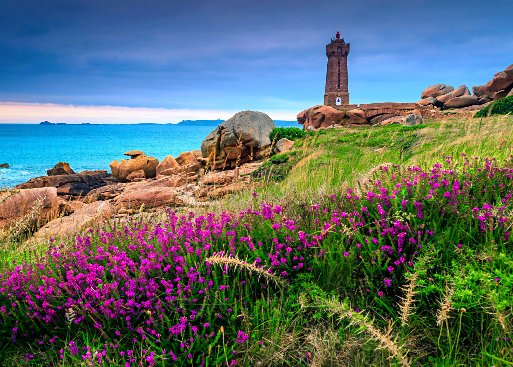 Phare de Mean Ruz, Bretagne, France jigsaw puzzle in Magnifiques vues puzzles on TheJigsawPuzzles.com