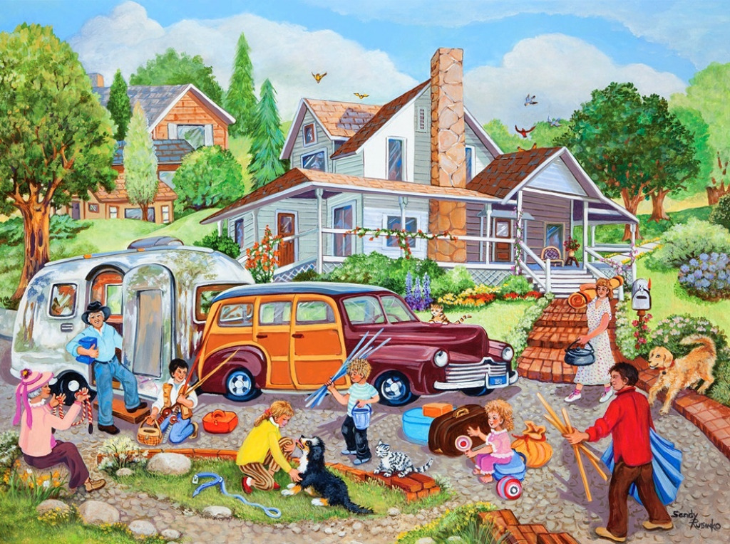 Jour de départ jigsaw puzzle in Voitures et Motos puzzles on TheJigsawPuzzles.com