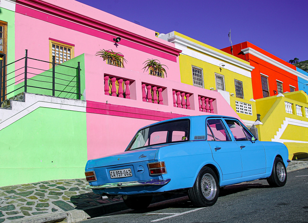 Blue Ford Cortina Mark II, Cape Town, South Africa jigsaw puzzle in Cars & Bikes puzzles on TheJigsawPuzzles.com