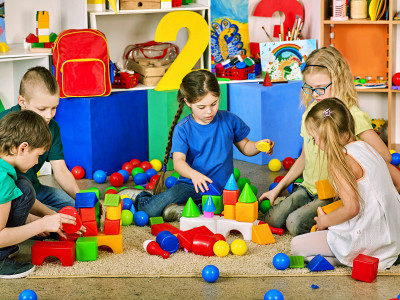 Preschool Children Having Fun Together