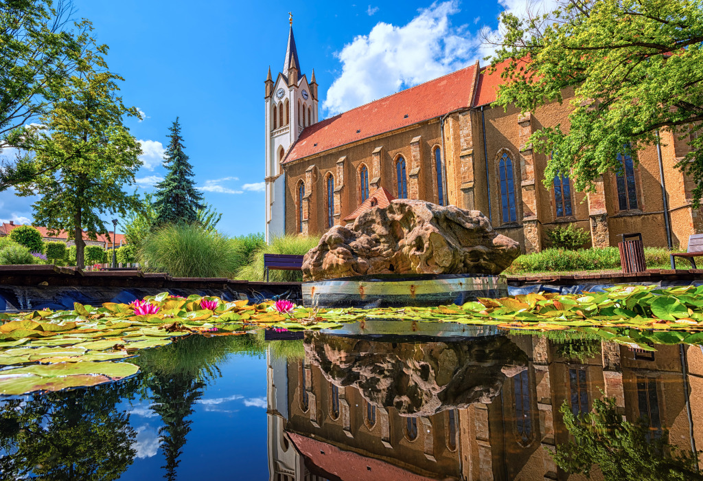 Our Lady of Hungary Church in Keszthely, Hungary jigsaw puzzle in Puzzle of the Day puzzles on TheJigsawPuzzles.com