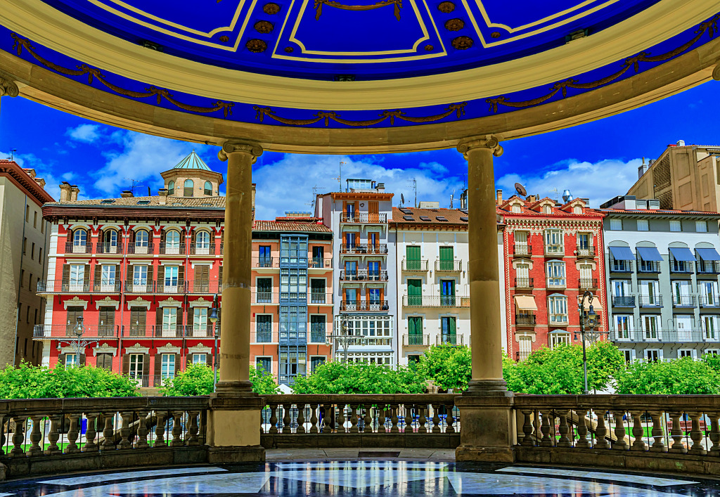 Plaza del Castillo à Pampelune, Espagne jigsaw puzzle in Puzzle du jour puzzles on TheJigsawPuzzles.com