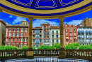 Plaza del Castillo in Pamplona, Spain
