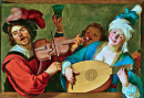 A Merry Group with a Violin and a Lute Player