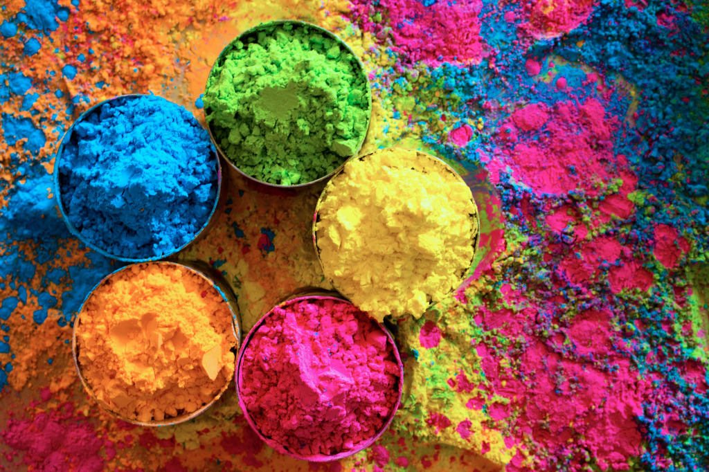 Organic Paints for the Holi Festival jigsaw puzzle in Puzzle of the Day puzzles on TheJigsawPuzzles.com
