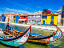 Art Nouveau Buildings and Boats in Aveiro