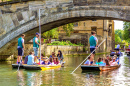 Punting Boats on the River Cam, UK