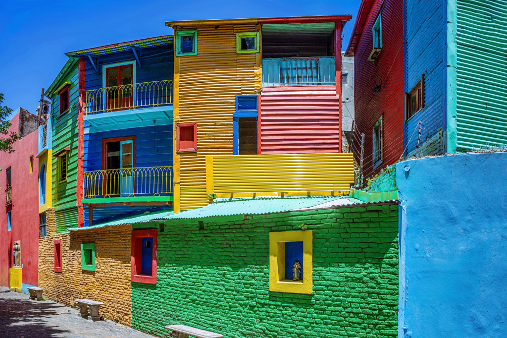 Caminito Street in La Boca, Buenos Aires jigsaw puzzle in Street View puzzles on TheJigsawPuzzles.com