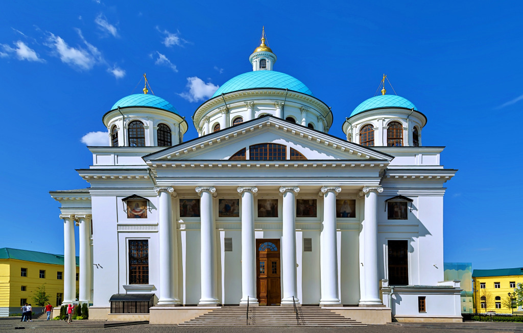 Kazan Cathedral, Tatarstan, Russia jigsaw puzzle in Puzzle of the Day puzzles on TheJigsawPuzzles.com