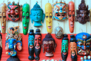 Wooden Masks in Kathmandu, Nepal