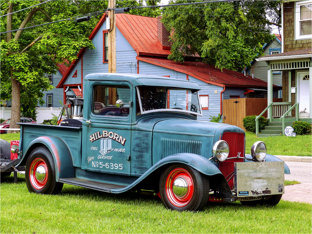Пикап Ford Model A в Вайоминге, штат Огайо, США jigsaw puzzle in Автомобили и Мотоциклы puzzles on TheJigsawPuzzles.com