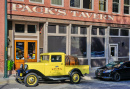 Old Yellow Ford Truck in Asheville, NC, USA