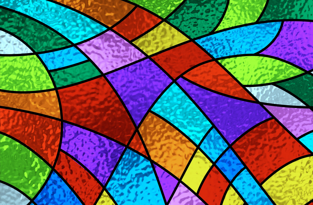Bunte Buntglasfenster jigsaw puzzle in Makro puzzles on TheJigsawPuzzles.com