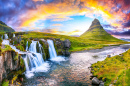 Majestic Kirkjufellsfoss Waterfall, Iceland