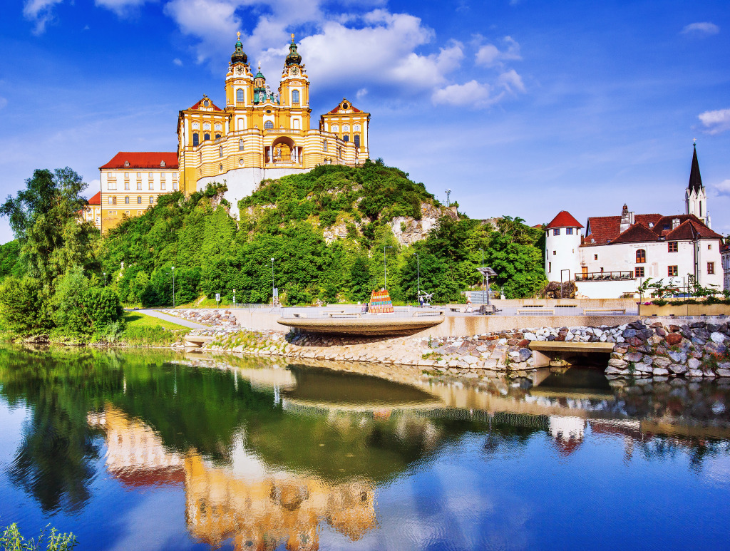 Abbaye bénédictine de Melk, Autriche jigsaw puzzle in Châteaux puzzles on TheJigsawPuzzles.com