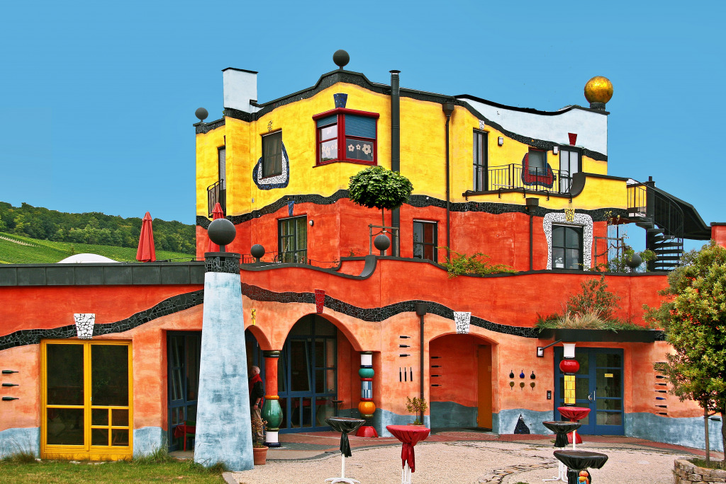 Maison Hundertwasser à Untereisenheim, Allemagne jigsaw puzzle in Puzzle du jour puzzles on TheJigsawPuzzles.com