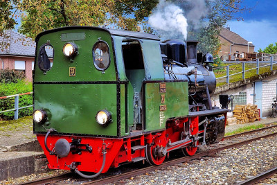 Locomotive in Selfkantbahn Railway Museum, Germany