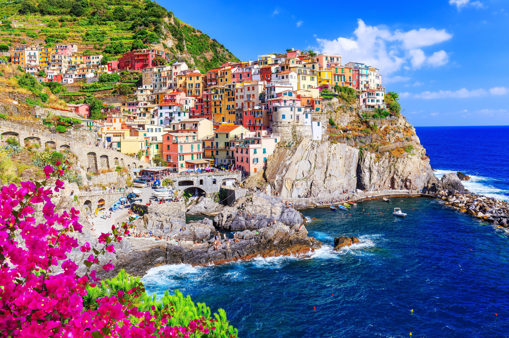 Manarola, Parque Nacional das Cinque Terre, Itália jigsaw puzzle in Quebra-Cabeça do Dia puzzles on TheJigsawPuzzles.com