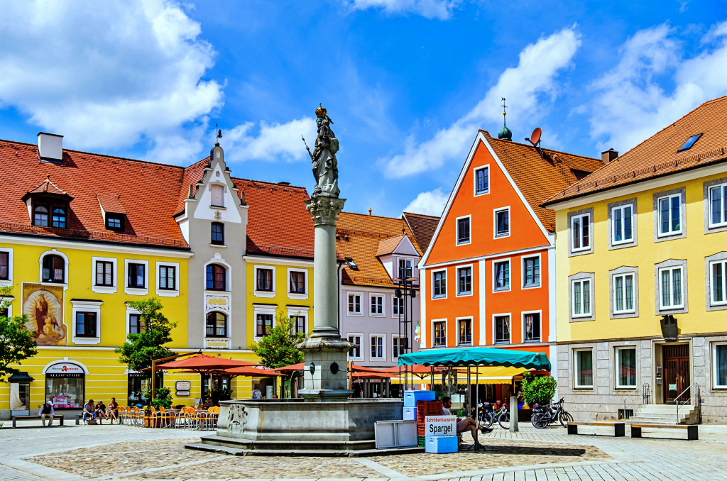 Old Town of Mindelheim, Germany jigsaw puzzle in Puzzle of the Day puzzles on TheJigsawPuzzles.com