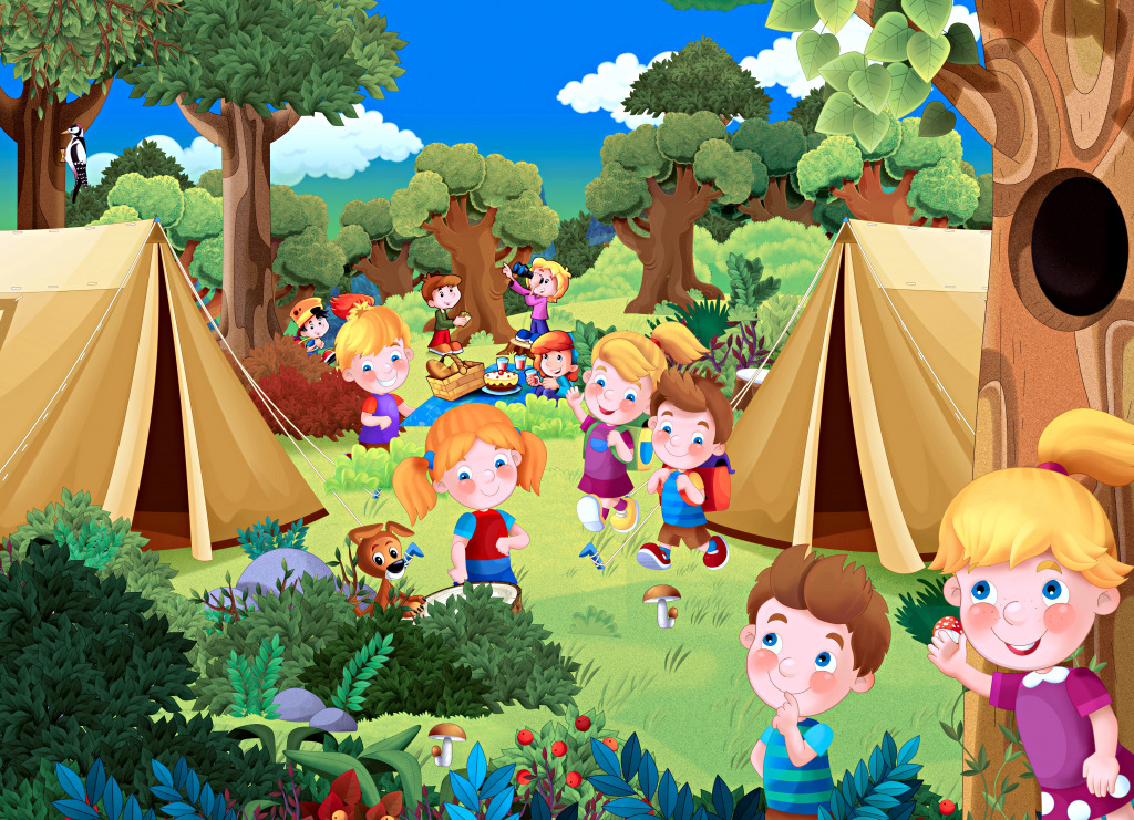 Кемпинговые мероприятия jigsaw puzzle in Детские пазлы puzzles on TheJigsawPuzzles.com
